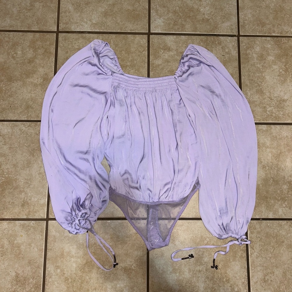 Free People  Another Round Bodysuit in Lavender Dust